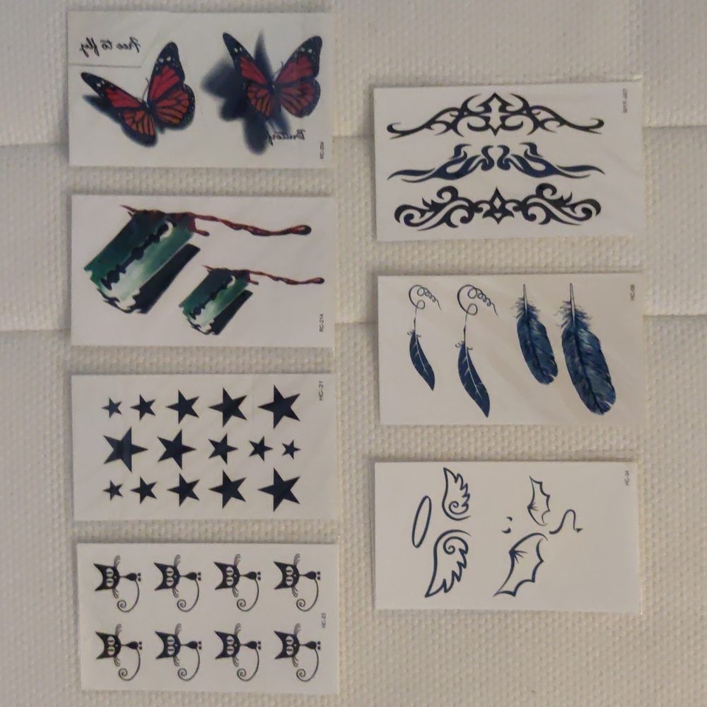 Temporary Color Tattoo and Hair Chalk bundle